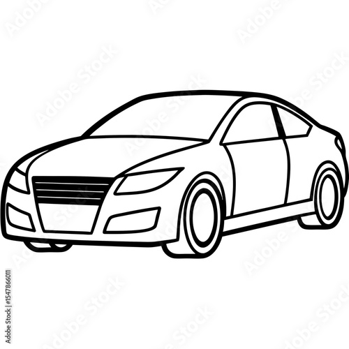 Car line art vector
