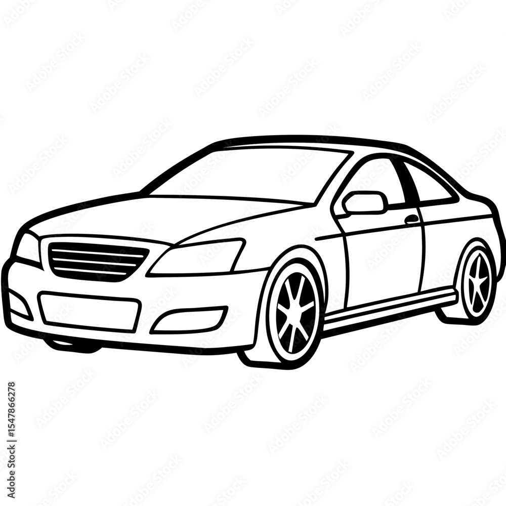 Naklejka premium Car line art vector