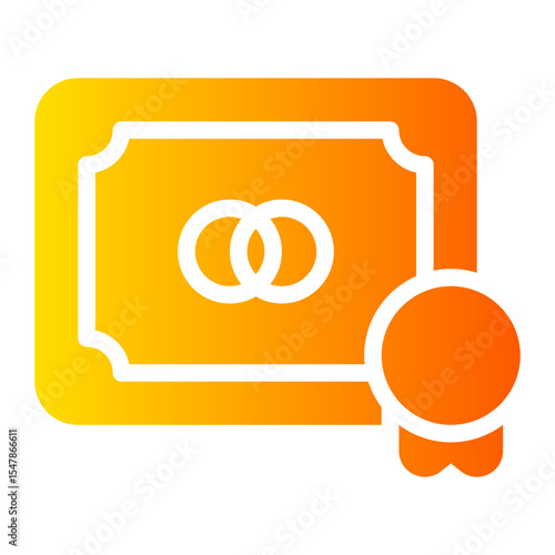 certificate gradient icon