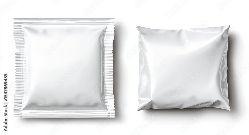 Naklejka premium Isolated flow pack packaging for snacks with a clean aesthetic.