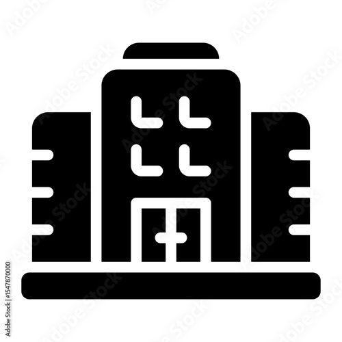 hotels glyph icon