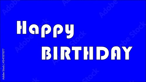 Birthday card with blue background