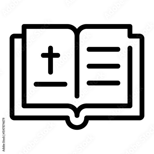 bible line icon