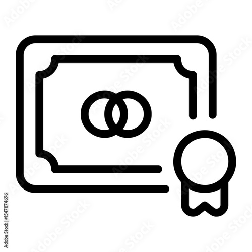 certificate line icon