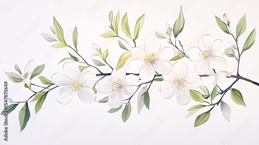 Fresh white flowers Fresh white flowers