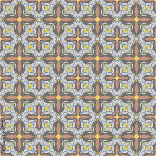Flowers, brown, Seamless pattern, can be used for textile , wallpaper, clothing.