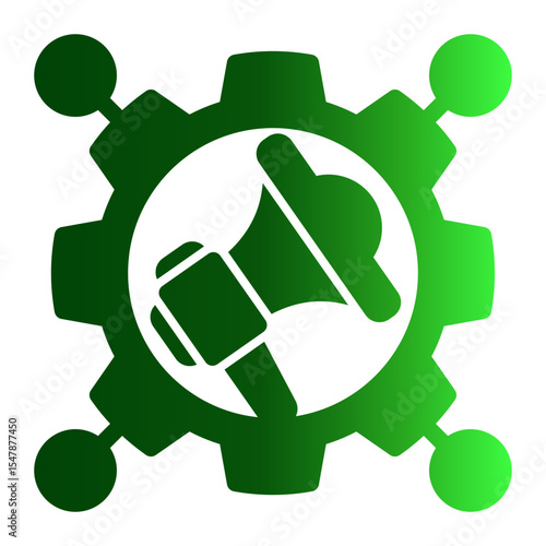 Affiliate Promotion Icon Solid Gradient Style for Omnichannel Advertising.
