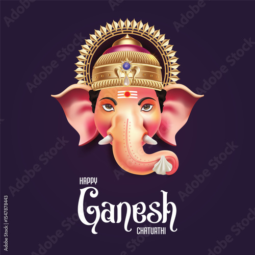illustration of Lord Ganpati background for Ganesh Chaturthi festival of India