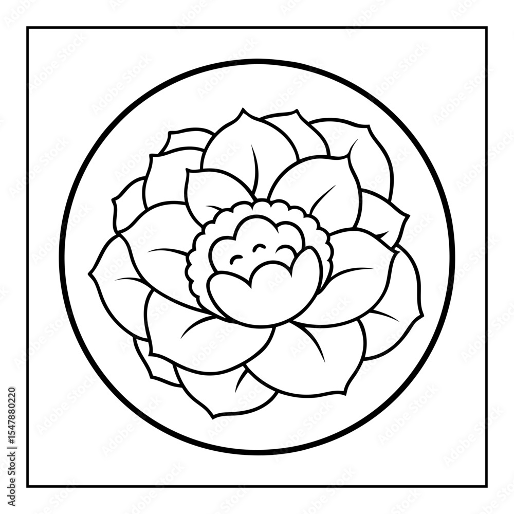 Obraz premium vector illustration of a coloring page