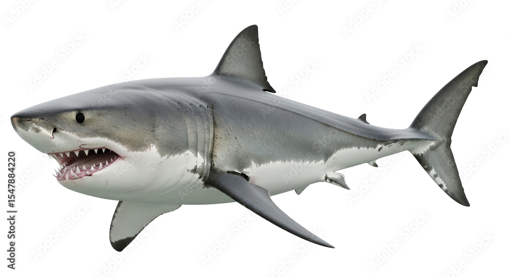Isolated Great White Shark Isolated Great White Shark
