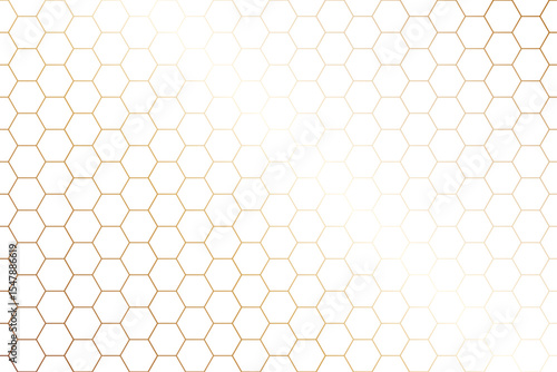 Transparent Honeycomb Pattern Wallpaper with Copper Lines