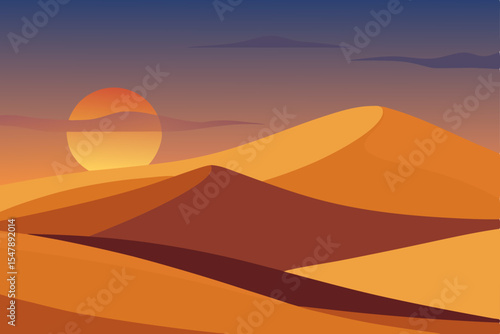Morocco's Sahara dunes glow orange under a hot, dry desert sunset, painting an arid, adventurous landscape