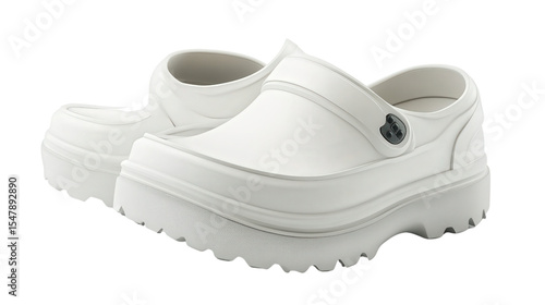 Nurse shoes with slip-resistant soles, Transparent background, PNG fil
