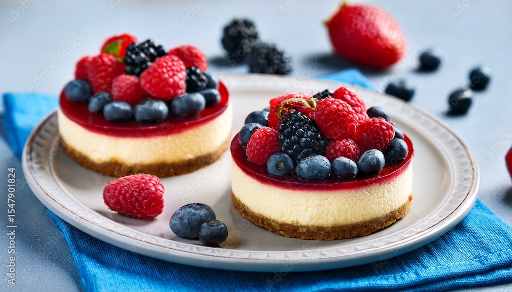 berry topped cheesecakes berry topped cheesecakes