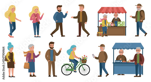 Autumn feminine serenity with decorative vases illustration for home decor vector illustration