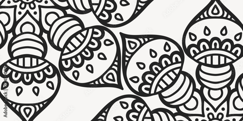 Fototapeta premium Batik Geometric Seamless Patterns Collection