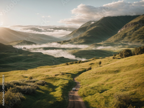 view around the mountains
