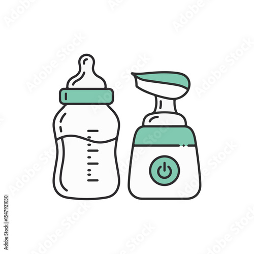 baby bottle and portable breast pump