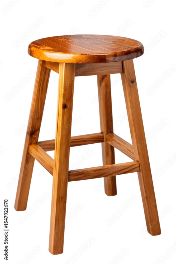 Wooden chair isolated on the white background. Ai Generated Images Wooden chair isolated on the white background. Ai Generated Images