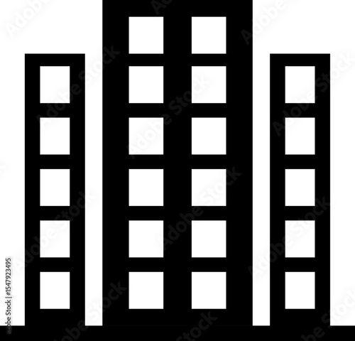 office icon. Building icons. Multistory building with windows. business center