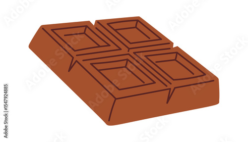 Milk chocolate doodle cartoon dessert