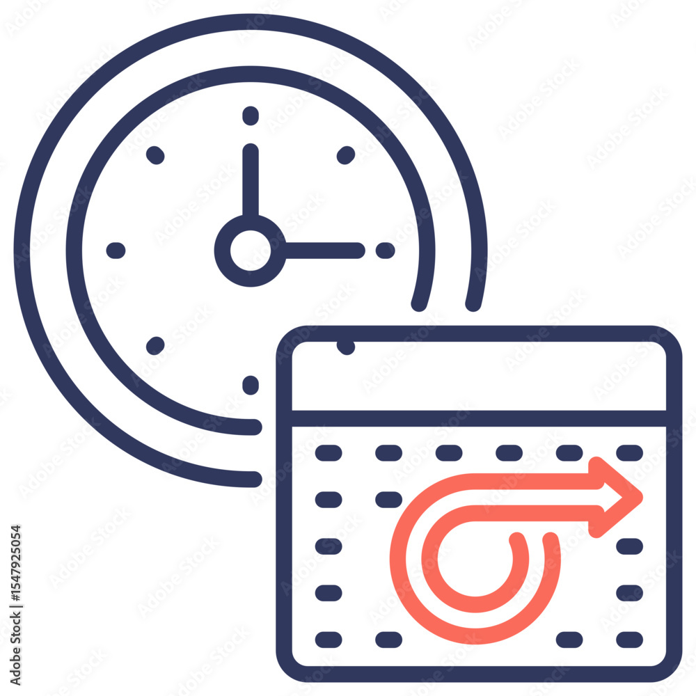 Obraz premium Long Term Dual Tone Icon