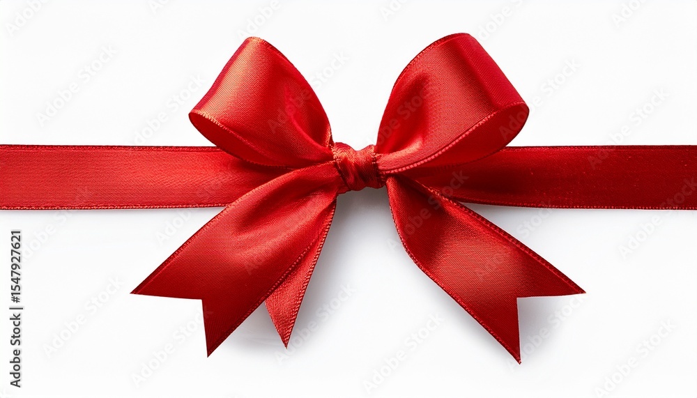 Floating Red Ribbon Bow Isolated on Transparent Background Floating Red Ribbon Bow Isolated on Transparent Background