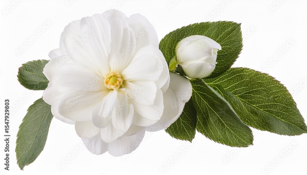 Fototapeta premium White Flower Stem Isolated Botanical Element on Transparent