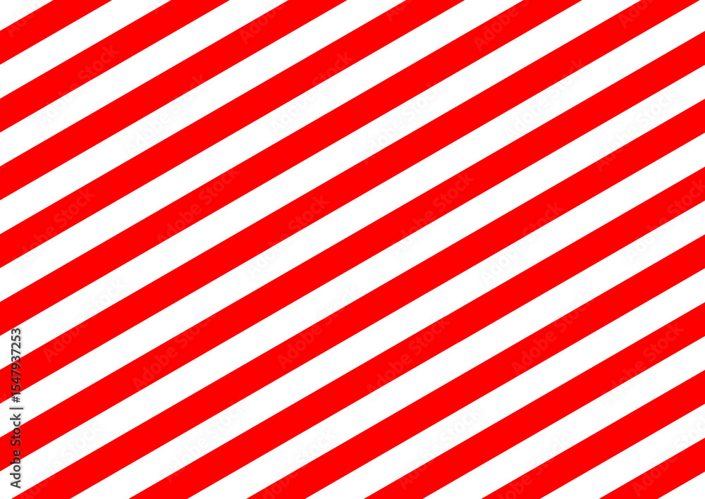 Obraz premium Red and White Diagonal Stripes, Striped Pattern, Warning Stripes, Danger Tape Design,