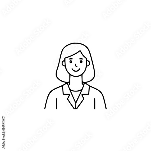 Vector symbol of professional flight attendant