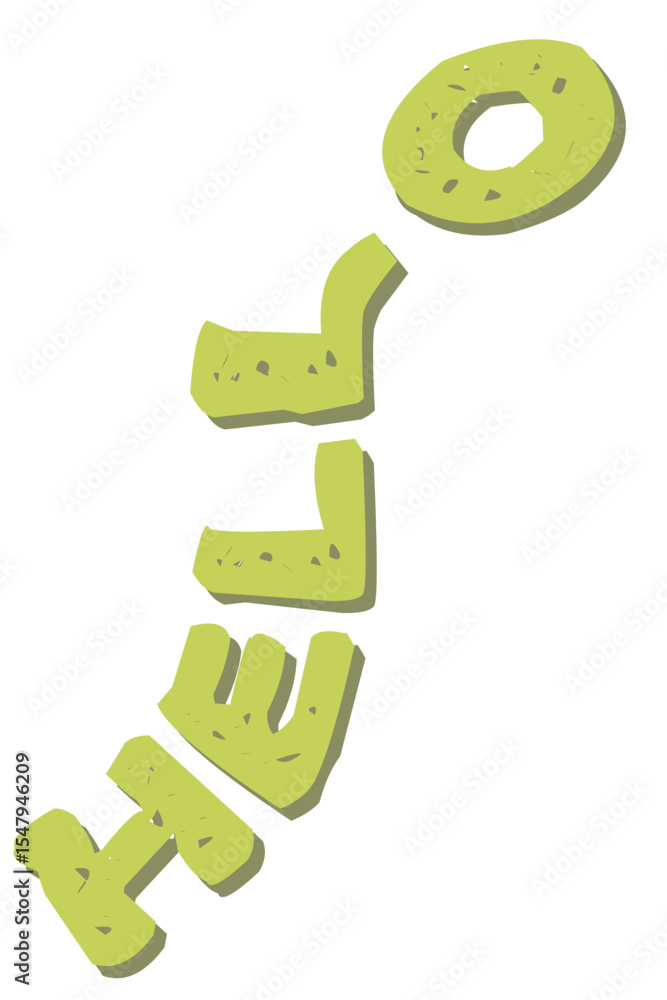 Obraz premium A fun and chunky 3D 