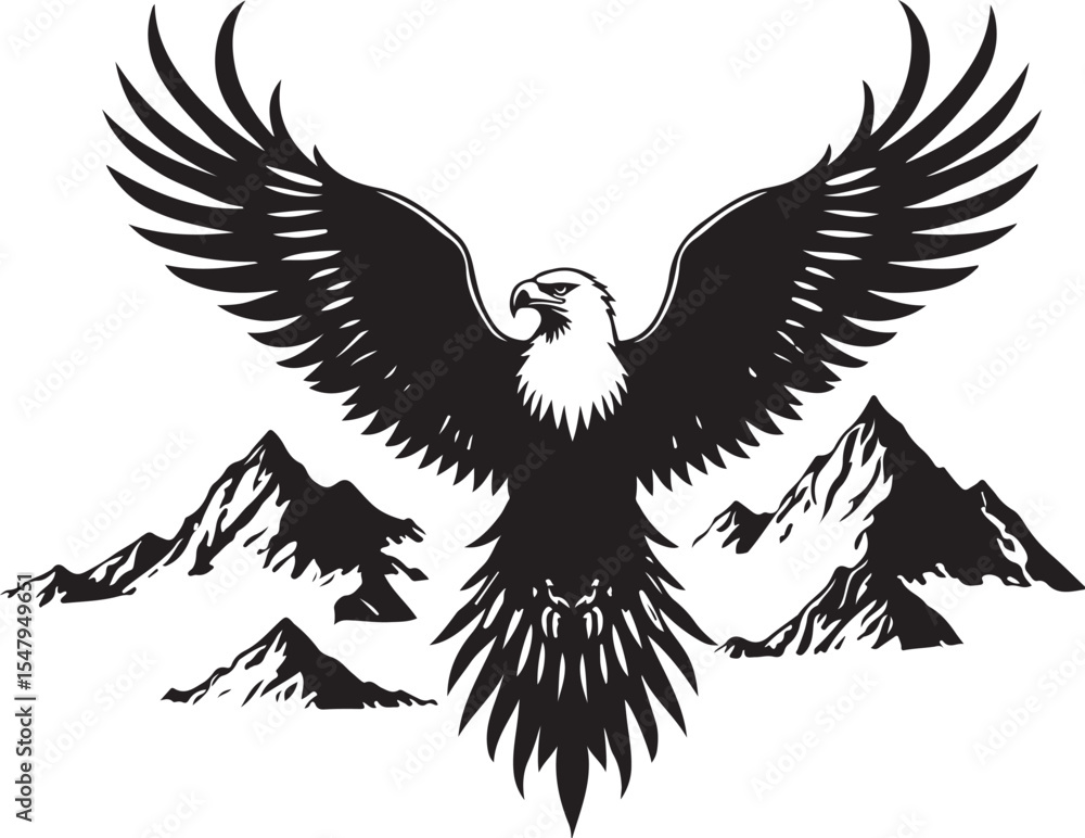 Obraz premium Eagle Mountain Rock Perch Vector bundle