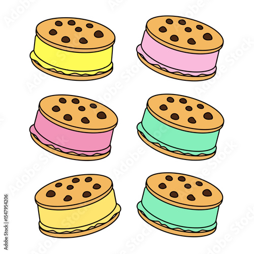 Cookie ice cream sandwich desserts variety