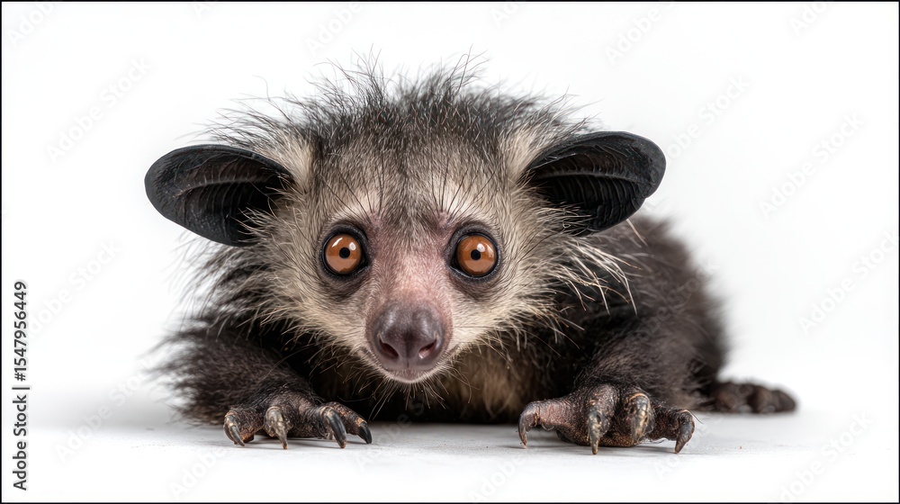 Obraz premium Close-up of a baby aye-aye (1)