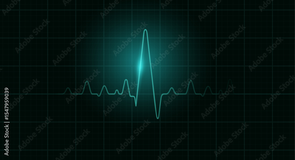 Heart pulse graphic vector image Heart pulse graphic vector image