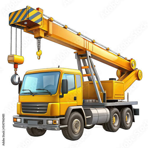 construction crane isolated on white