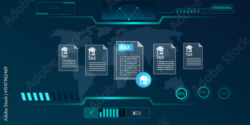 Wallpaper Mural Innovative Concept of E-Governance in Property Tax Filing and Real Estate Monitoring Torontodigital.ca