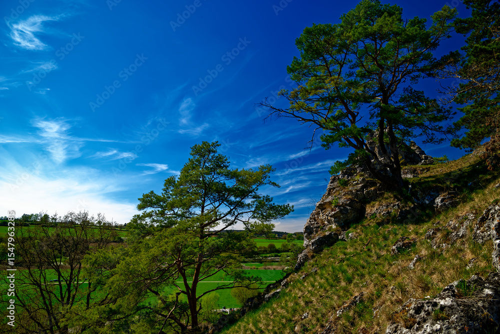 Fototapeta premium a beautiful day in the ancient town of Dollnstein