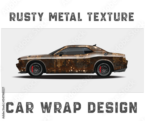 Rusty Metal Texture Car Wrap Design car wrap