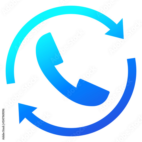request phone call, callback icon on white