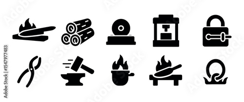 Clothing, apparel silhouette icon set. fashion, wardrobe essentials silhouette collection