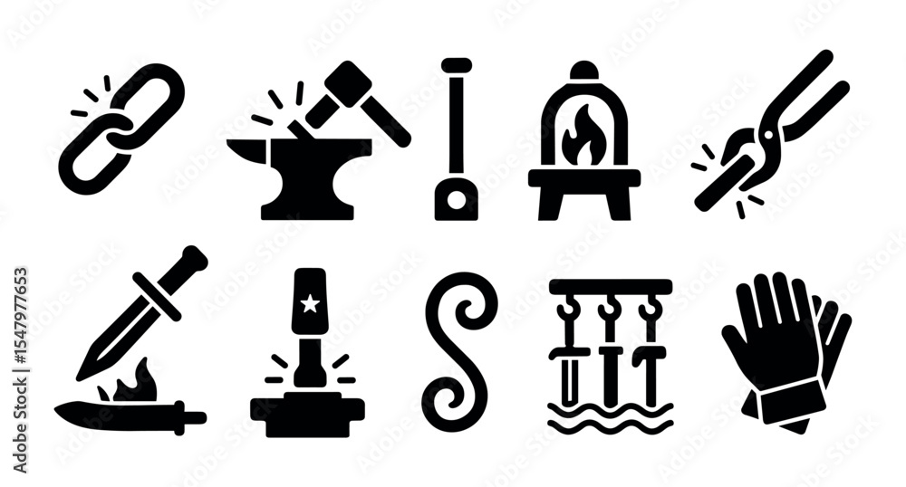 Fototapeta premium Princess, royalty silhouette icon set. jewelry, accessories, crown, magic icons collection