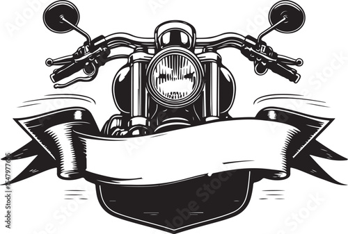 Vector music art design with a coat of arms, wings, and a crown, perfect for a DJ party or motorcycle race illustration