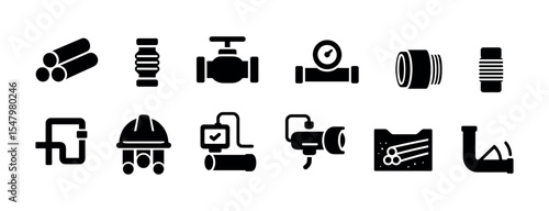 Medical, cosmetic surgery silhouette icon set. procedure, healthcare symbols collection