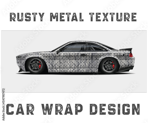 Rusty Metal Texture Car Wrap Design car wrap