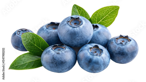 Garden fresh fruit blueberry isolated on white or transparent background