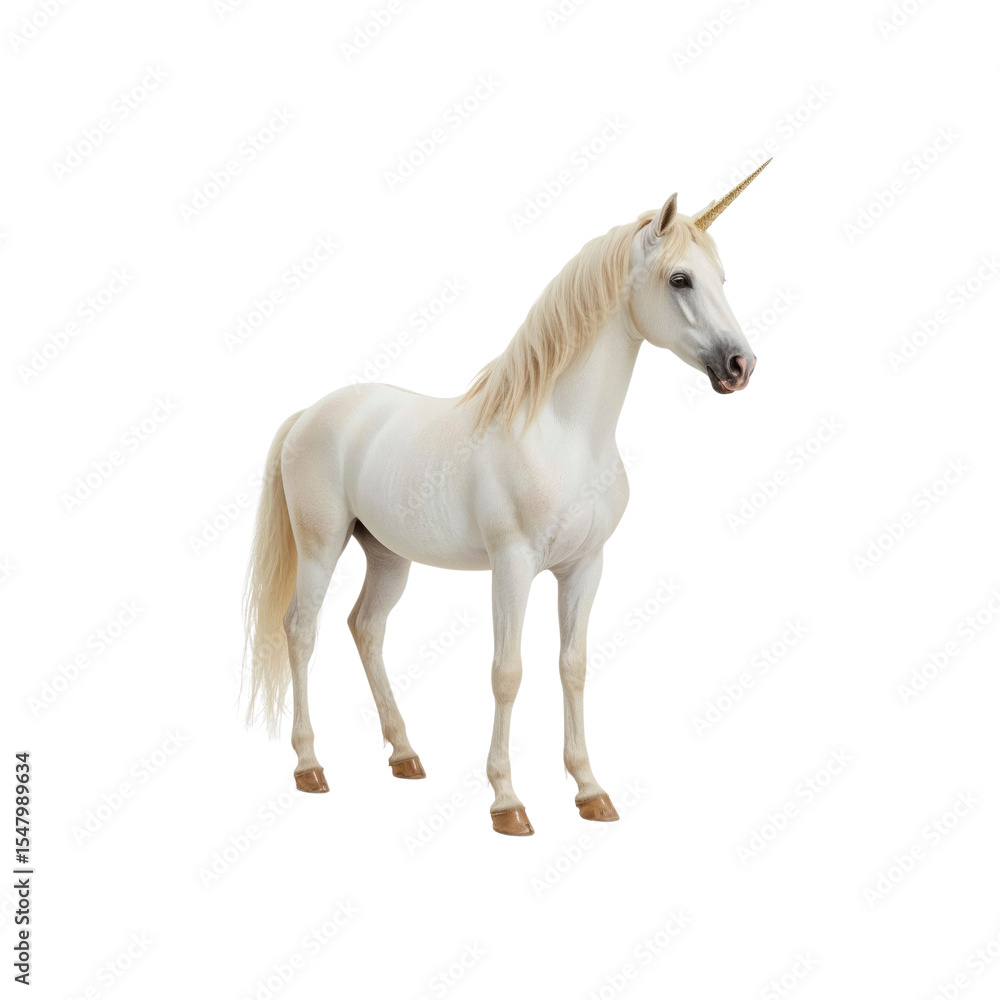 Majestic White Unicorn, Mythical Creature, Fantasy Horse Majestic White Unicorn, Mythical Creature, Fantasy Horse