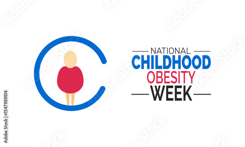 National Childhood Obesity Week  background illustration. Holiday concept. Utilize for background, banner, placard, card, and poster design template with  professional  illustraion design 





