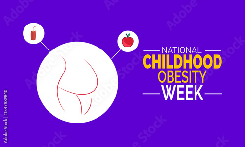 National Childhood Obesity Week  background illustration. Holiday concept. Utilize for background, banner, placard, card, and poster design template with  professional  illustraion design 




