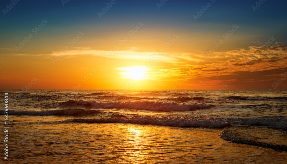 Obraz premium golden sunrise on the sea